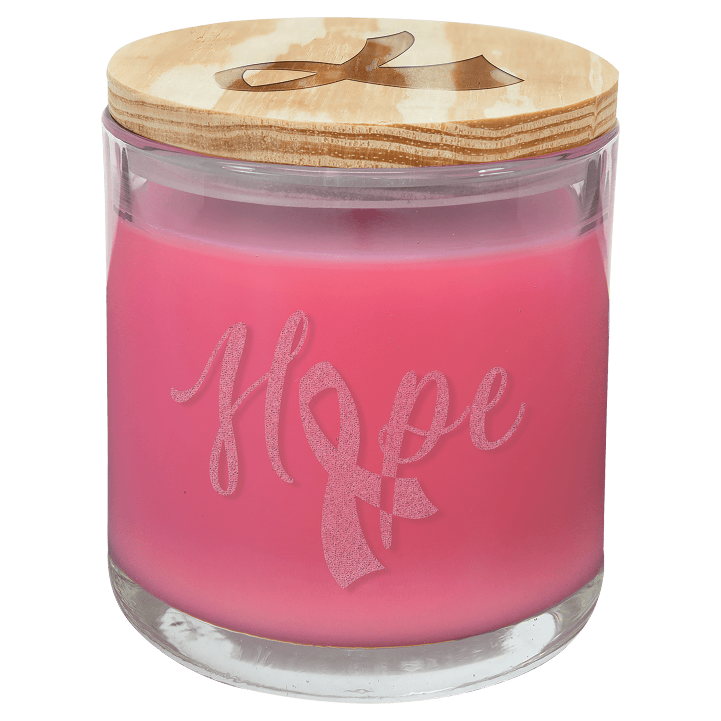 14 oz. Candle in a Glass Holder with Wood Lid