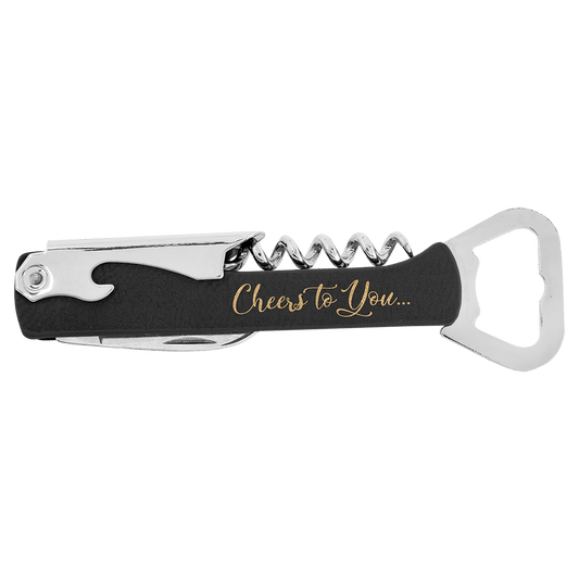 Leatherette Wine Bottle Opener