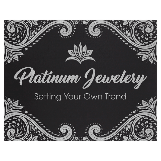 Black/Silver Leatherette Wall Decor with Sawtooth Hanger