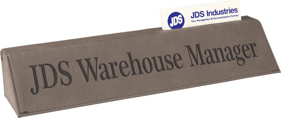 Gray Leatherette Desk Wedge