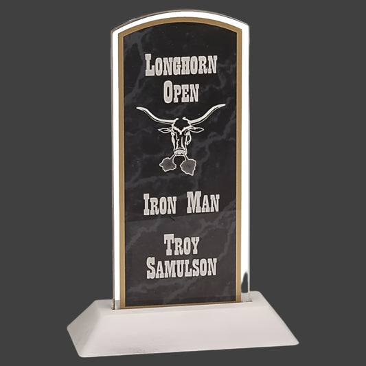 Black Marbleized Arch Pop-In Acrylic (Base not included)