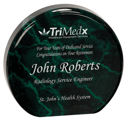 Green Marble Acrylic Circle
