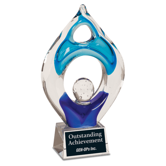 10.25" Winner Art Glass