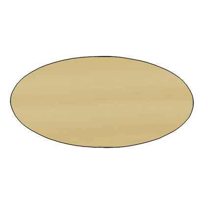 3" x 1.5" Oval Plastic Badge