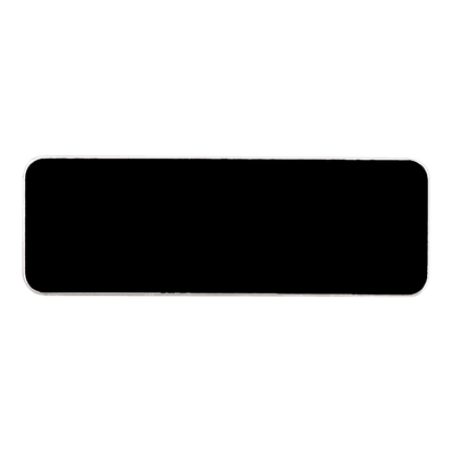 Black/White Round Corner Plastic Badge
