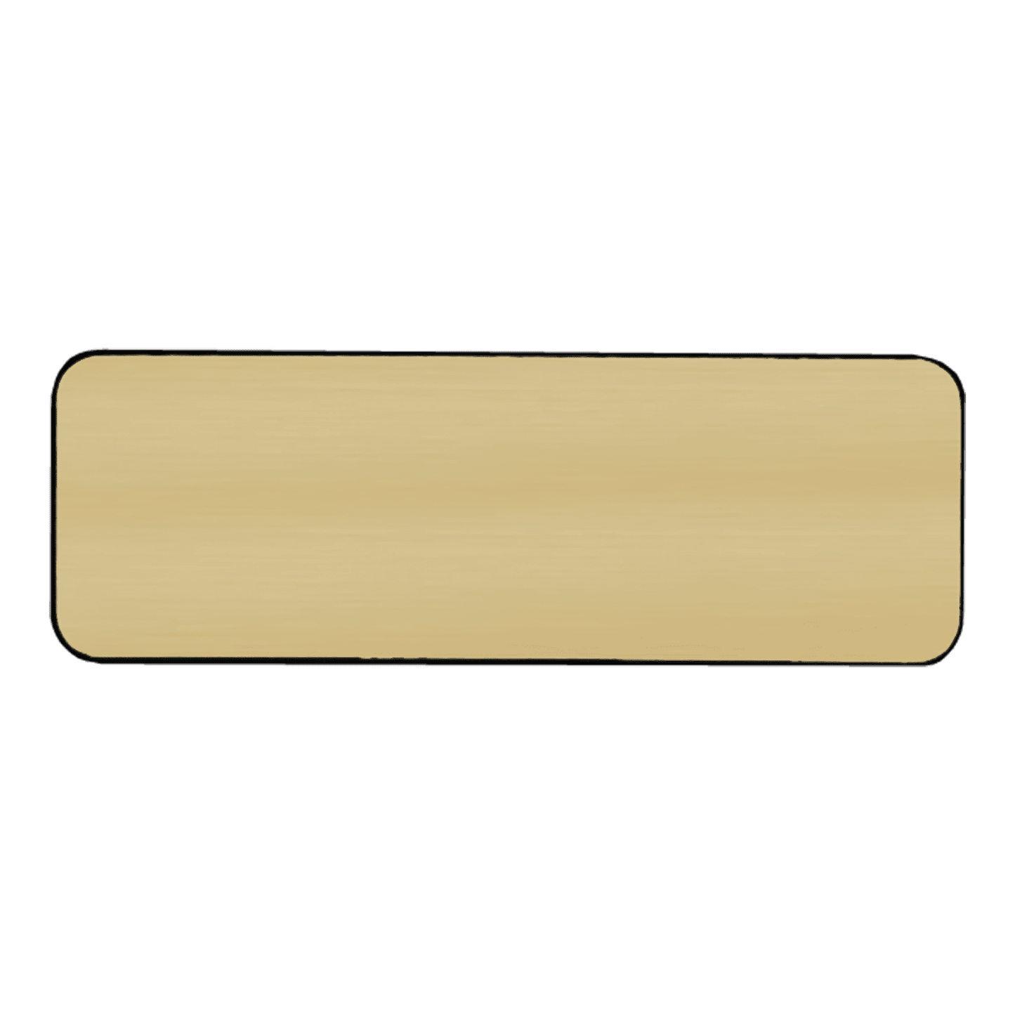Brushed Gold/Black Round Corner Plastic Badge