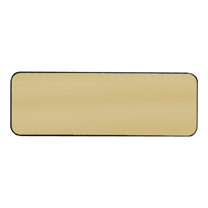Brushed Gold/Black Round Corner Plastic Badge