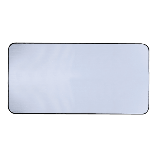 Brushed Silver/Black Round Corner Plastic Badge