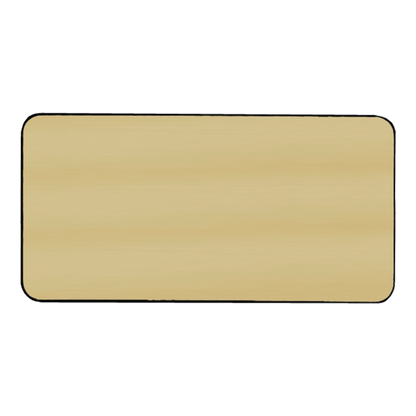 Brushed Gold/Black Round Corner Plastic Badge