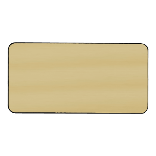 Brushed Gold/Black Round Corner Plastic Badge