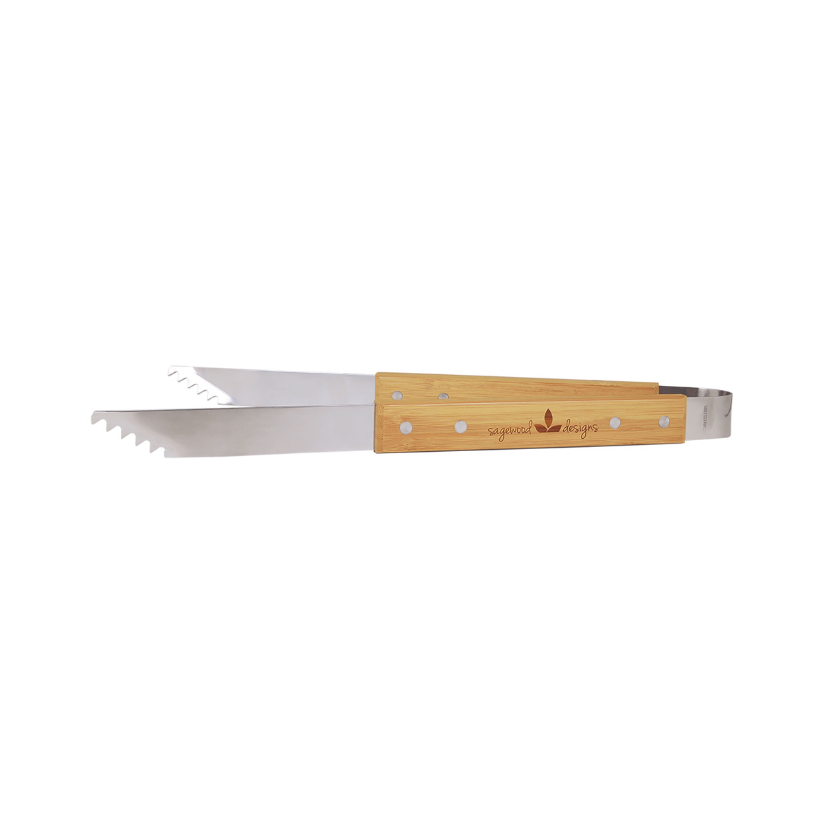 Bamboo BBQ Tongs 14"