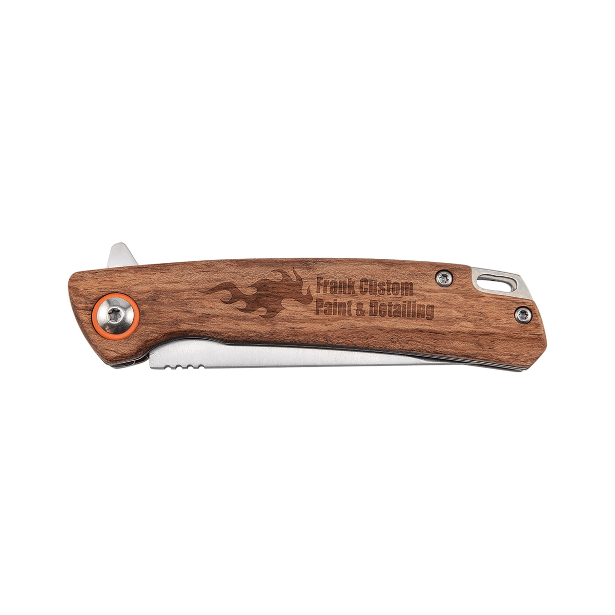 Bison River 4" Everyday Carry Knife with Ball Bearing Opening, Wood