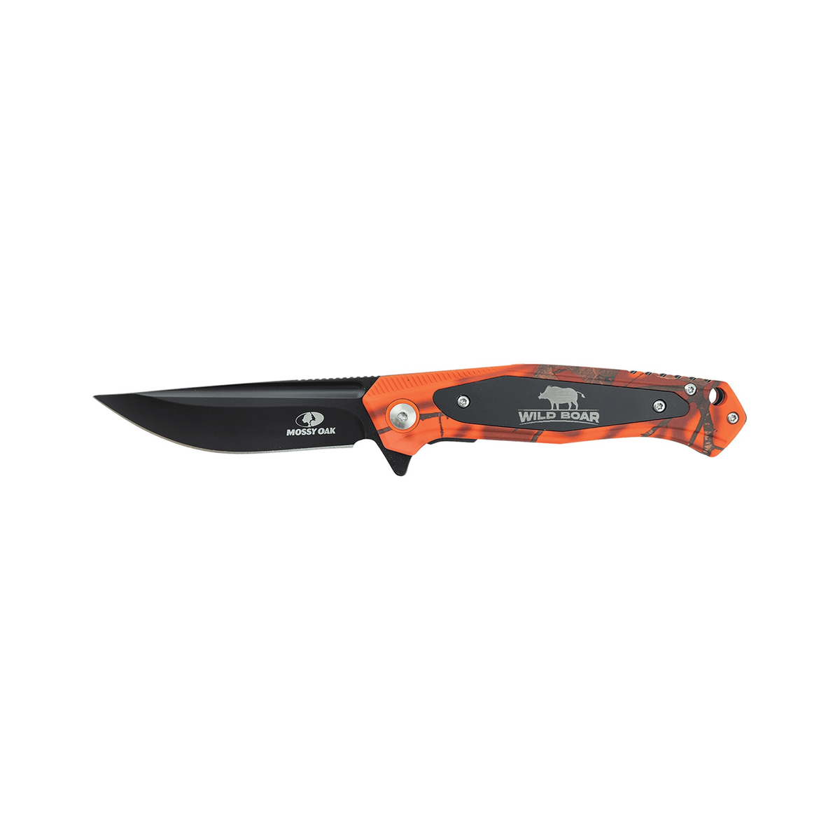 Bison River 4.5" Camo Everyday Carry Knife, Orange Camo
