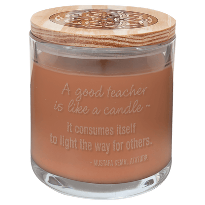 14 oz. Candle in a Glass Holder with Wood Lid