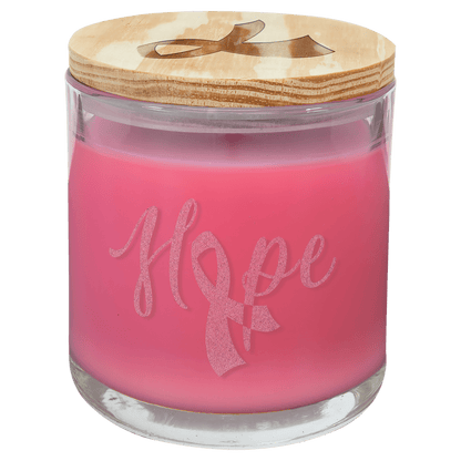 14 oz. Candle in a Glass Holder with Wood Lid