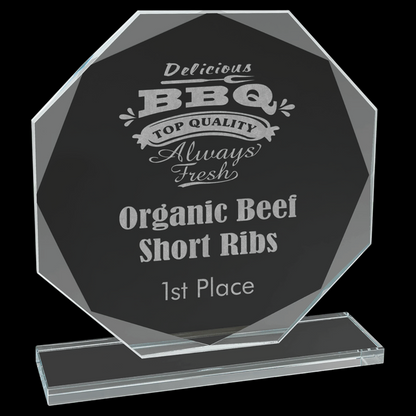 Octagon Clear Glass Award