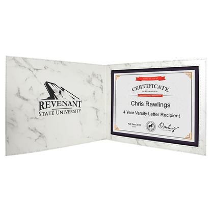 9" x 12" Leatherette Certificate Holder For 8.5" x 11"
