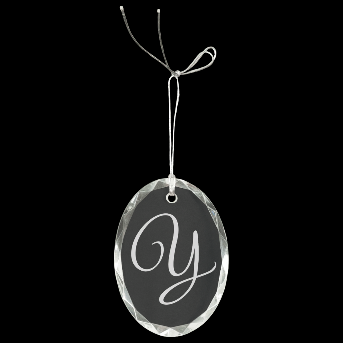 3" Crystal Faceted Oval Ornament