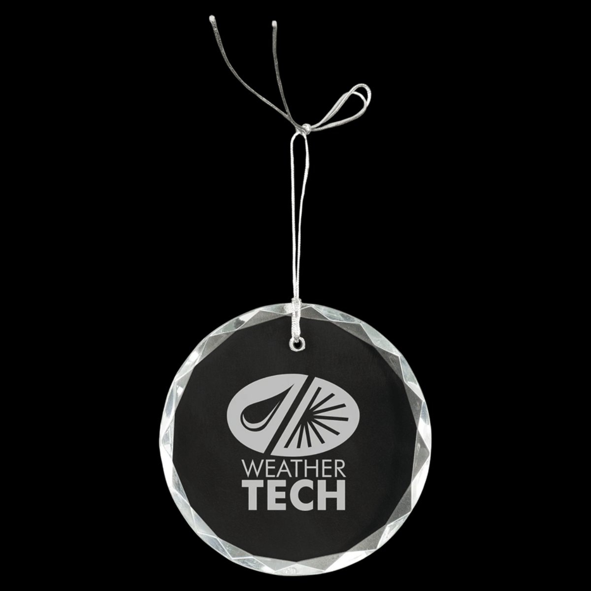 3" Crystal Round Faceted Ornament