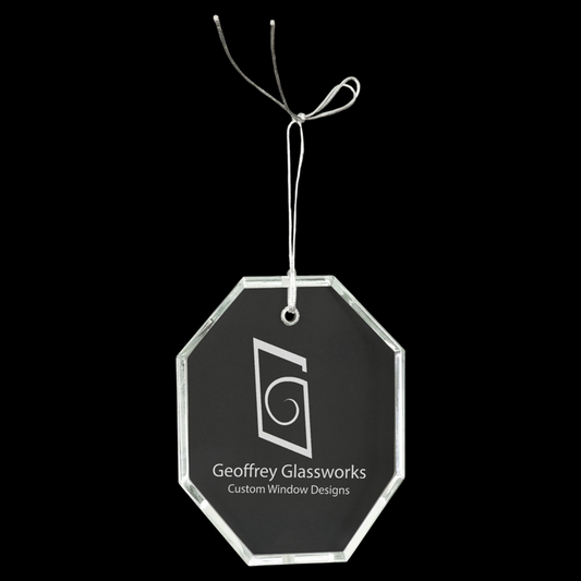 3.5" Crystal Octagon Ornament