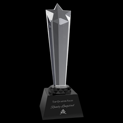 Crystal Rising Star with Black Base