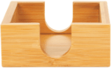 Bamboo Coaster Holder (Holder Only), 4" x 4"