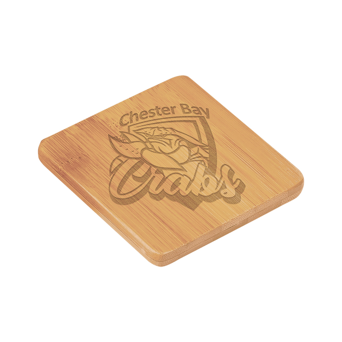 Square Coaster 3.5" x 3.5", Bamboo, Single