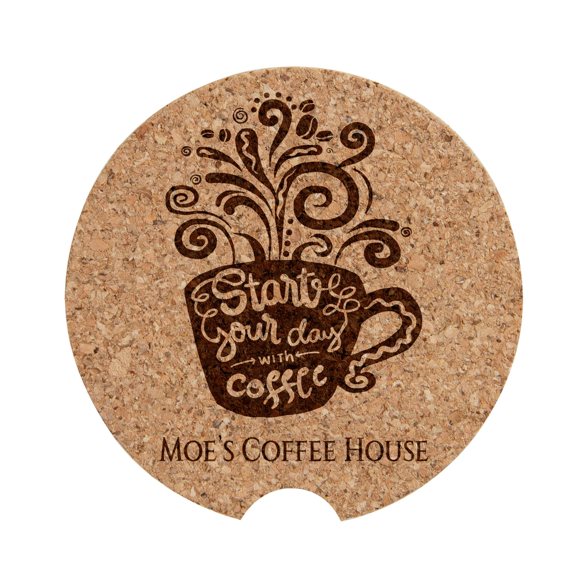 Car Coaster Solid Cork, 2.5", Single