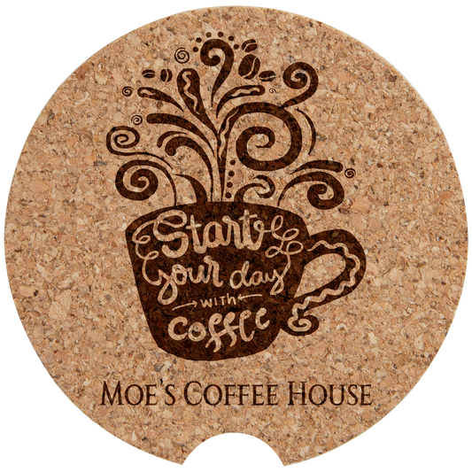 2.5" Car Coaster Solid Cork