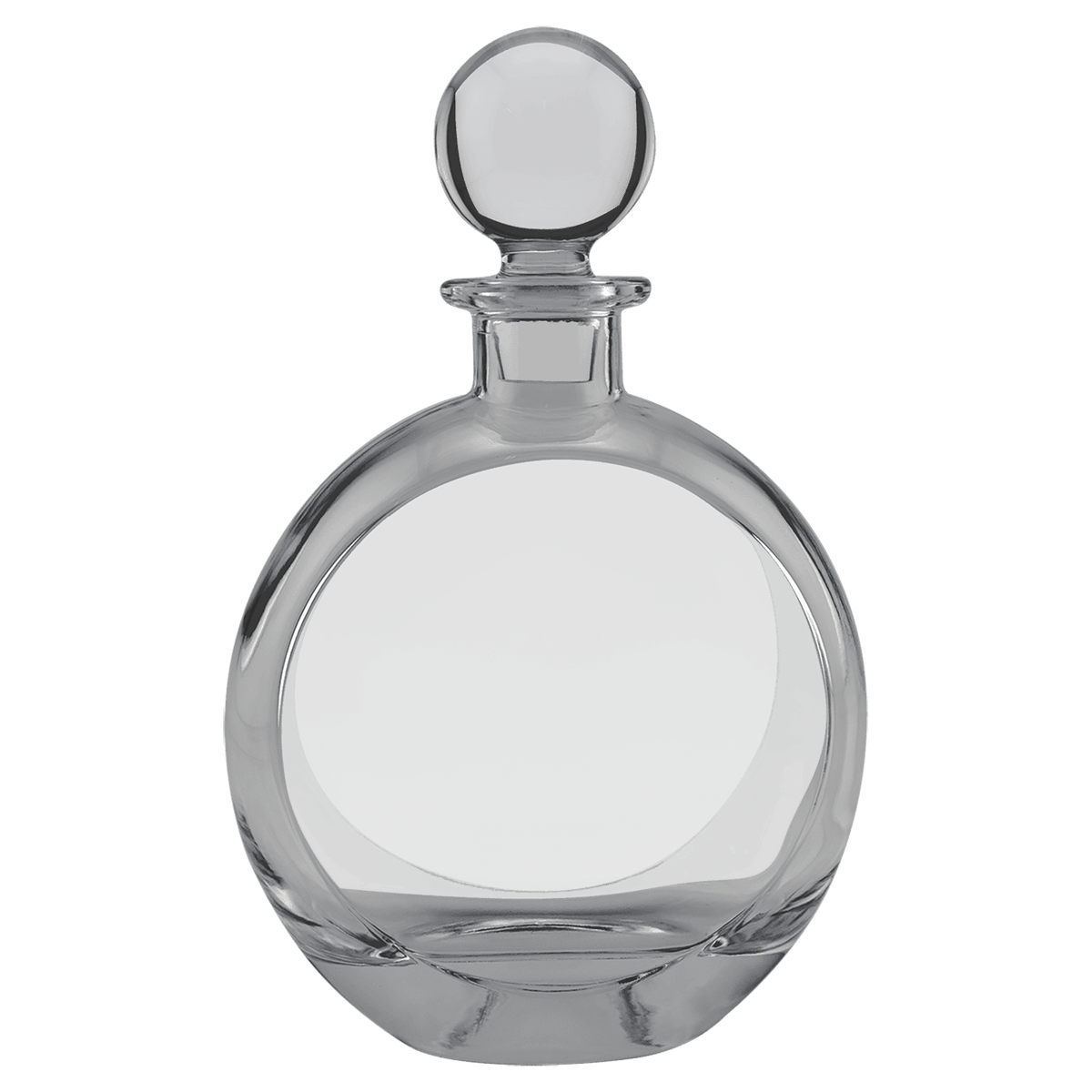 750mL Flat Round Glass Decanter with Gift Box