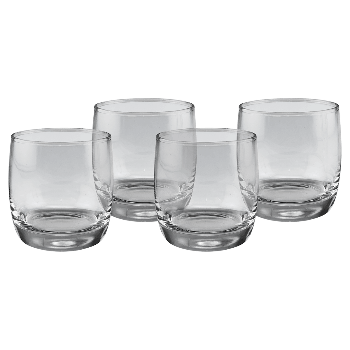 10 oz Round Rocks Glasses Set of 4 with Gift Box