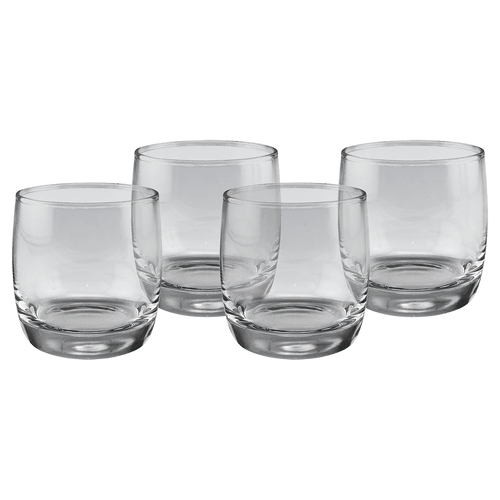 10 oz Round Rocks Glasses Set of 4 with Gift Box