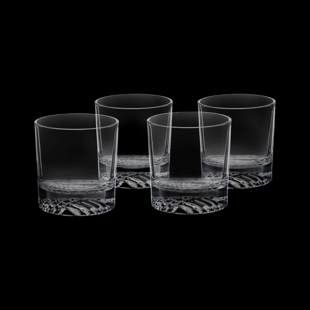 9 oz Round Rocks Glass Set of 4 with Box