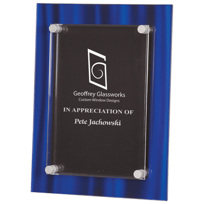 Blue Velvet Stand-Off Acrylic Plaque