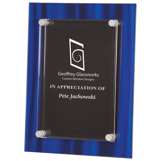 Blue Velvet Stand-Off Acrylic Plaque