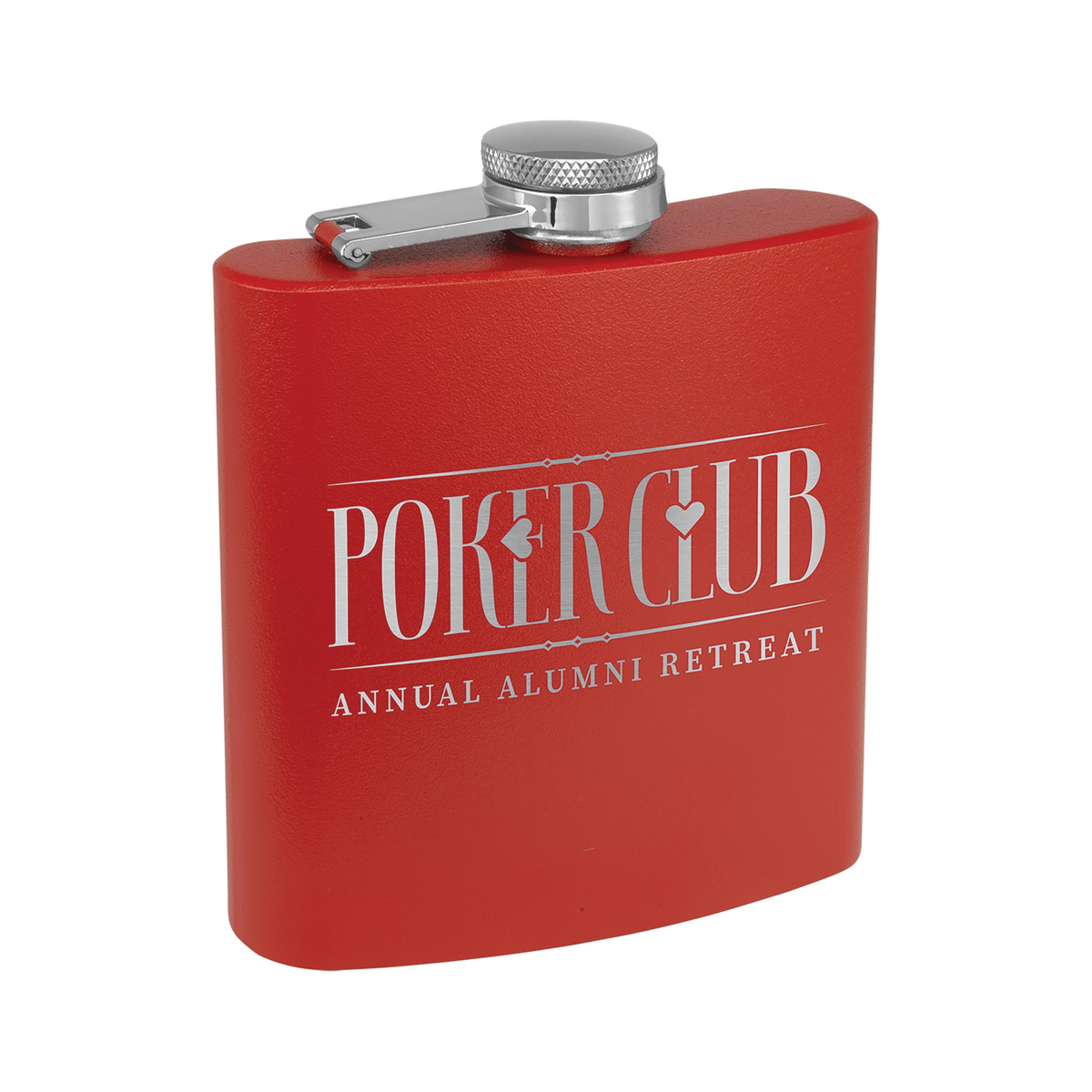 6 oz Powder Coated Stainless Steel Flask