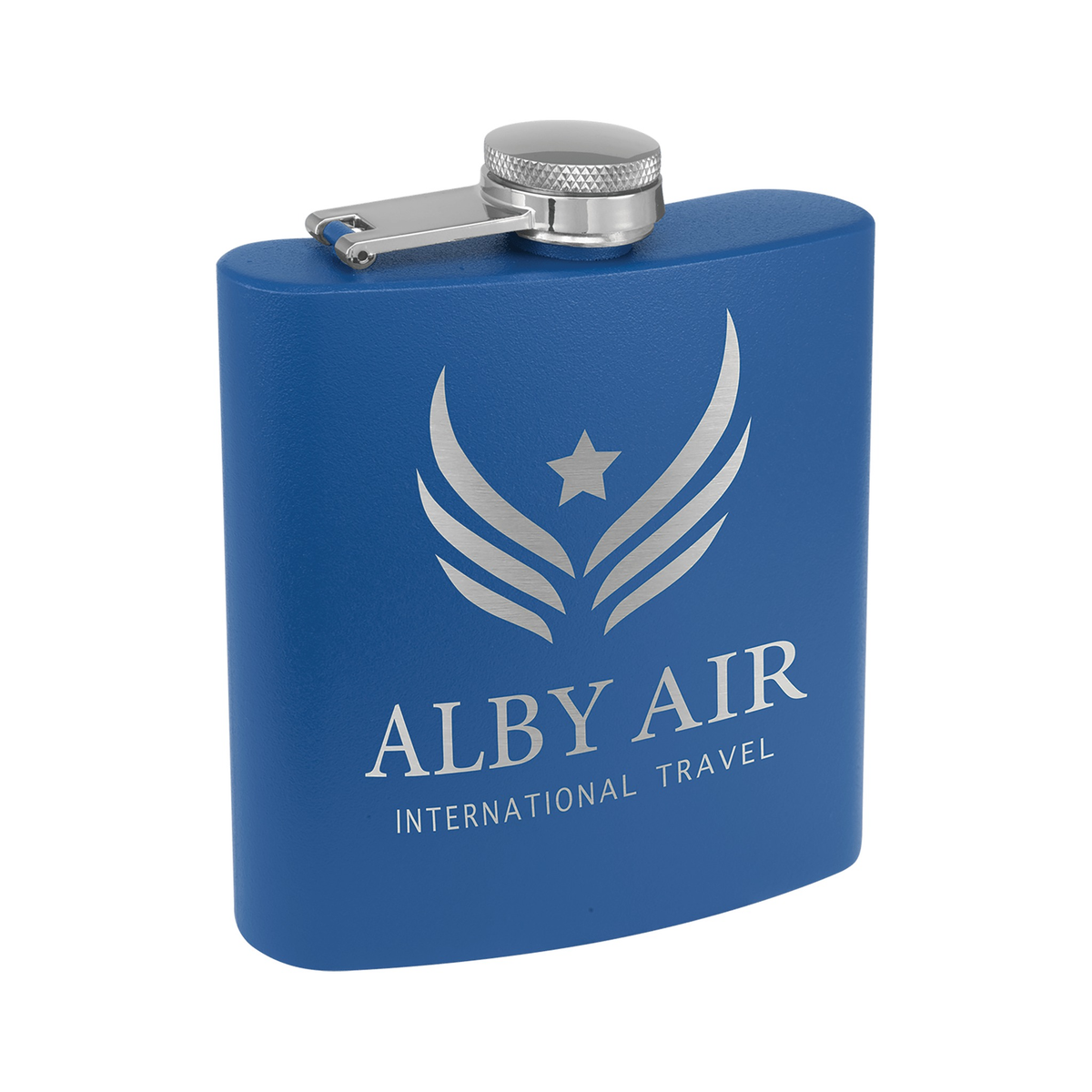 6 oz Powder Coated Stainless Steel Flask