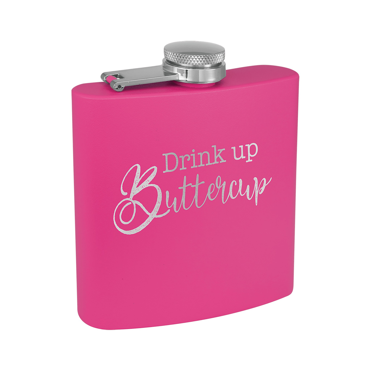 6 oz Powder Coated Stainless Steel Flask