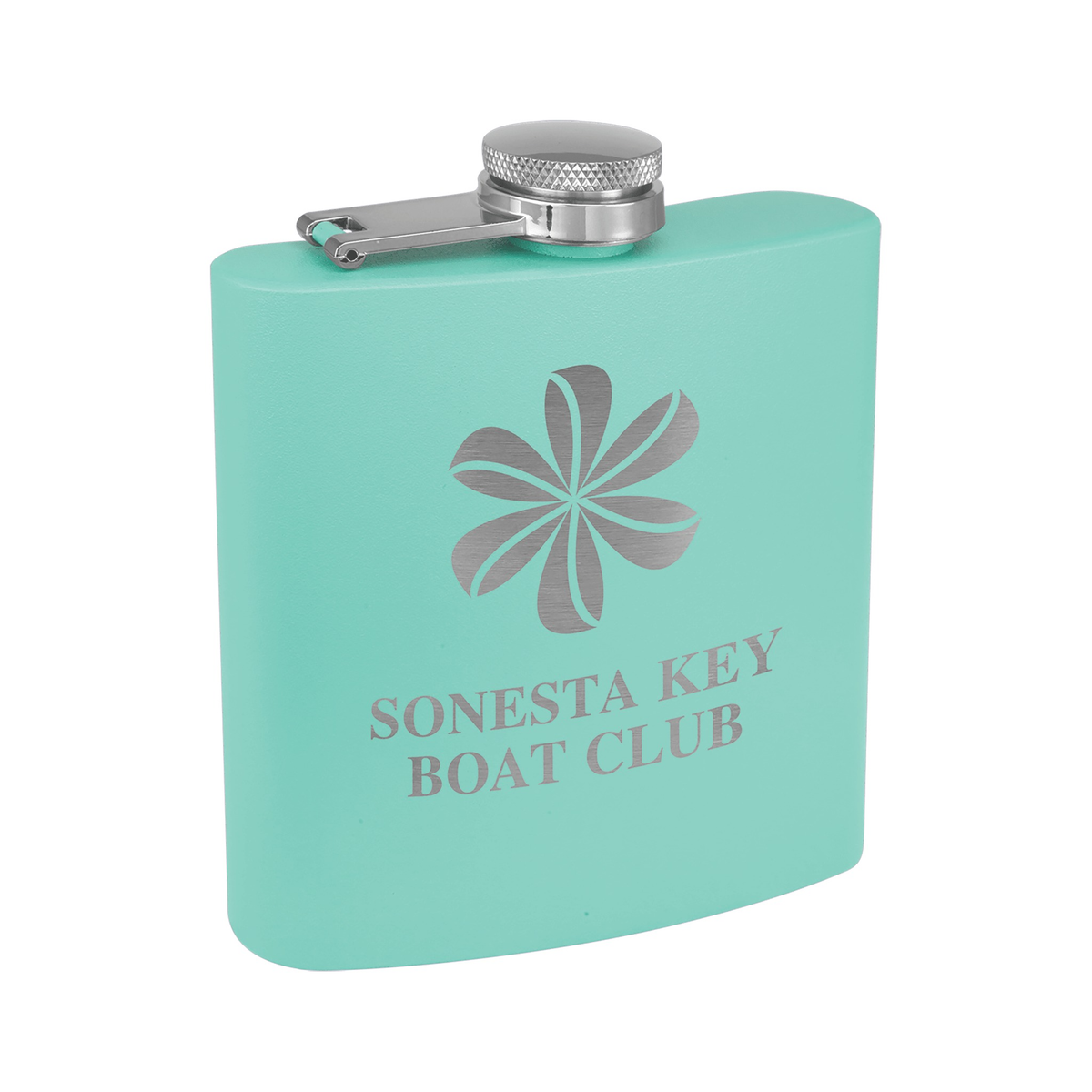 6 oz Powder Coated Stainless Steel Flask