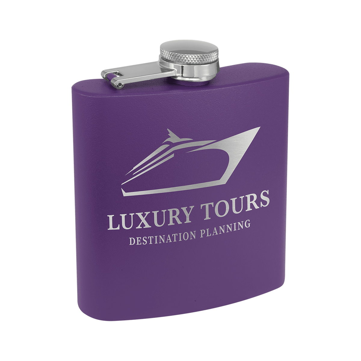 6 oz Powder Coated Stainless Steel Flask