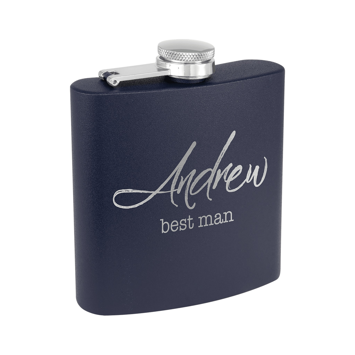 6 oz Powder Coated Stainless Steel Flask