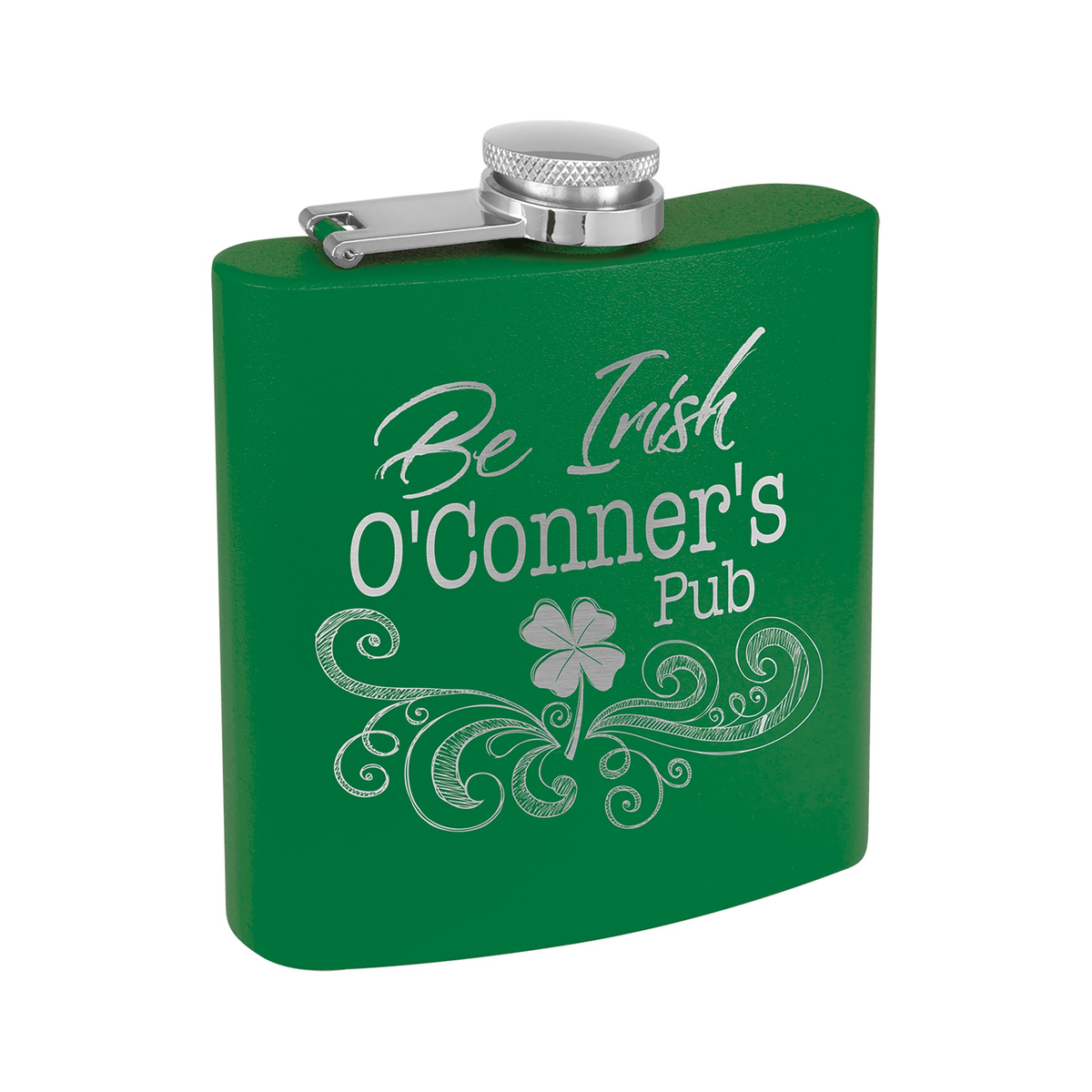 6 oz Powder Coated Stainless Steel Flask