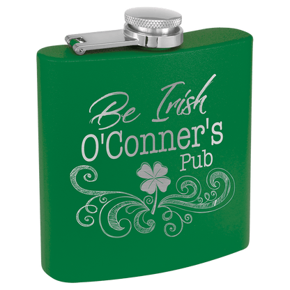 6 oz. Powder Coated Stainless Steel Flask