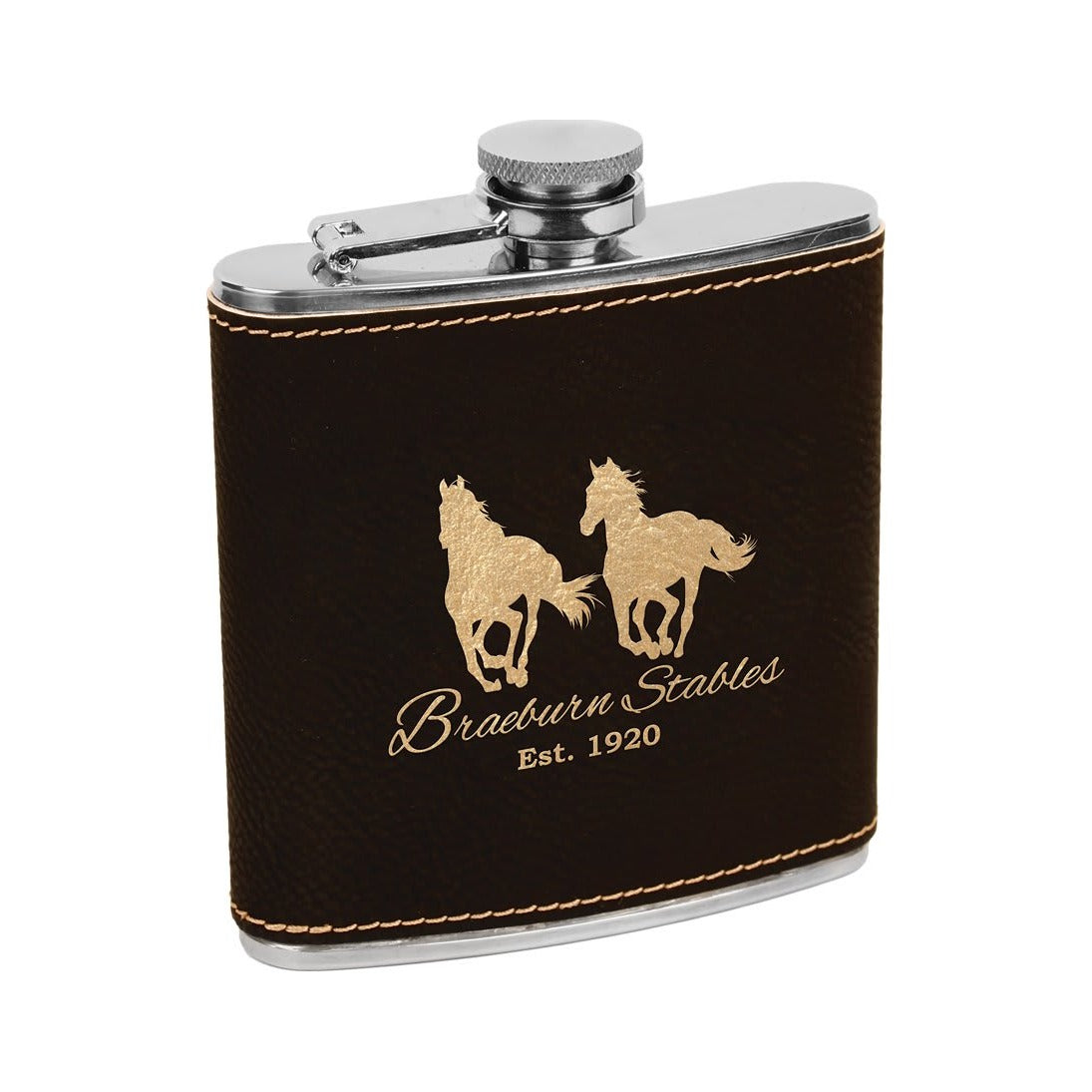 6 oz Leatherette Stainless Steel Flask