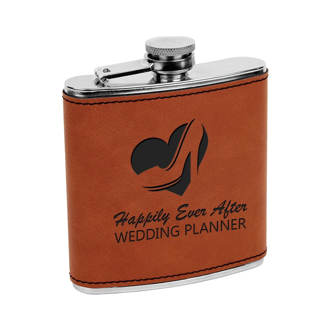 6 oz Leatherette Stainless Steel Flask