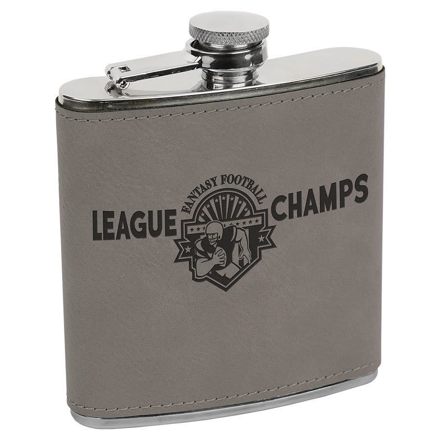 6 oz. Leatherette Stainless Steel Flask