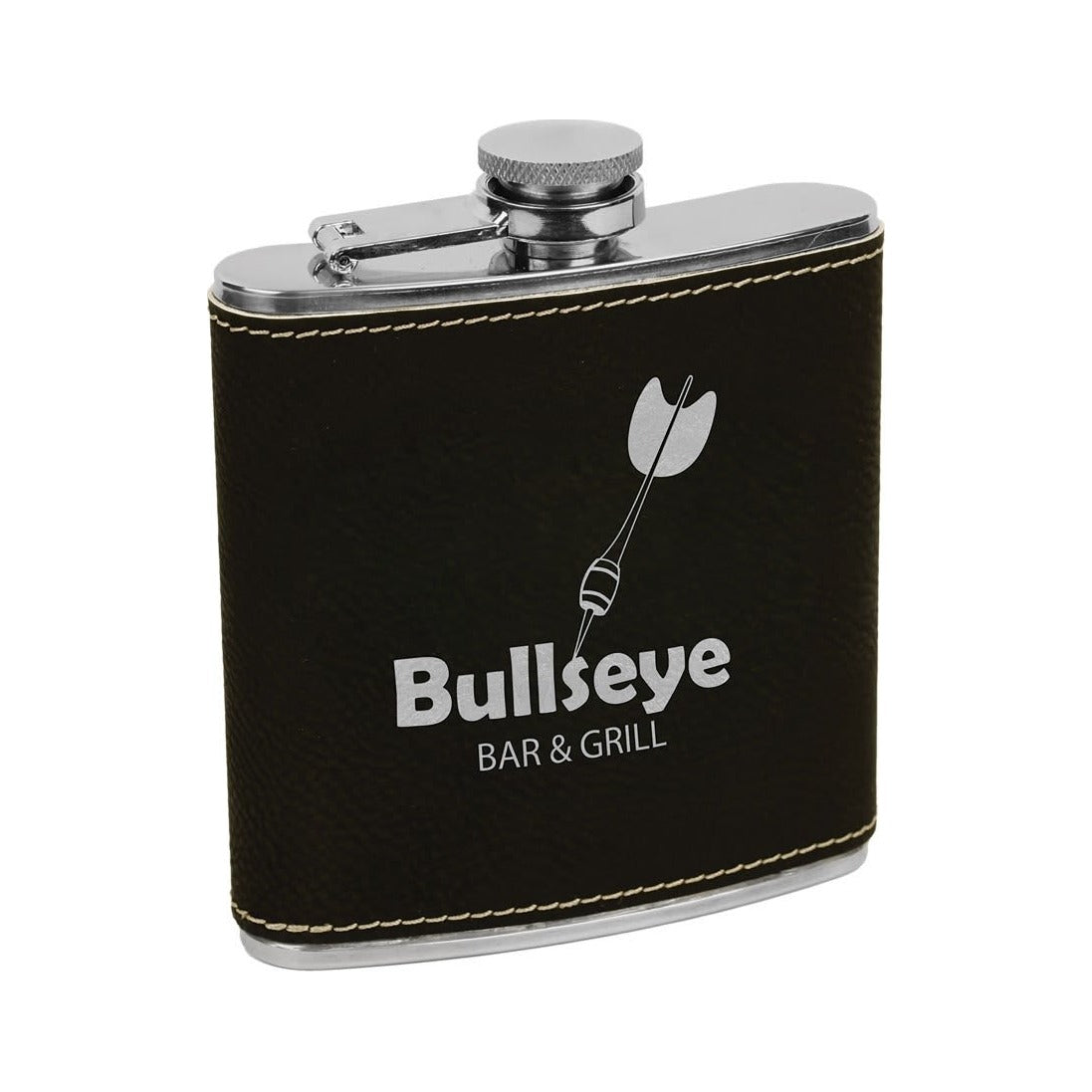 6 oz Leatherette Stainless Steel Flask