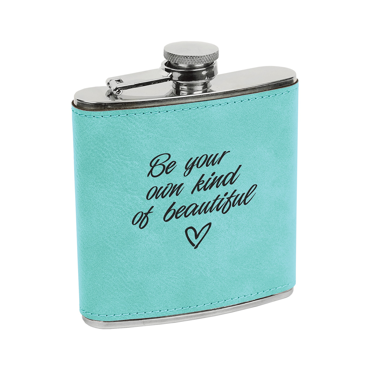 6 oz Leatherette Stainless Steel Flask