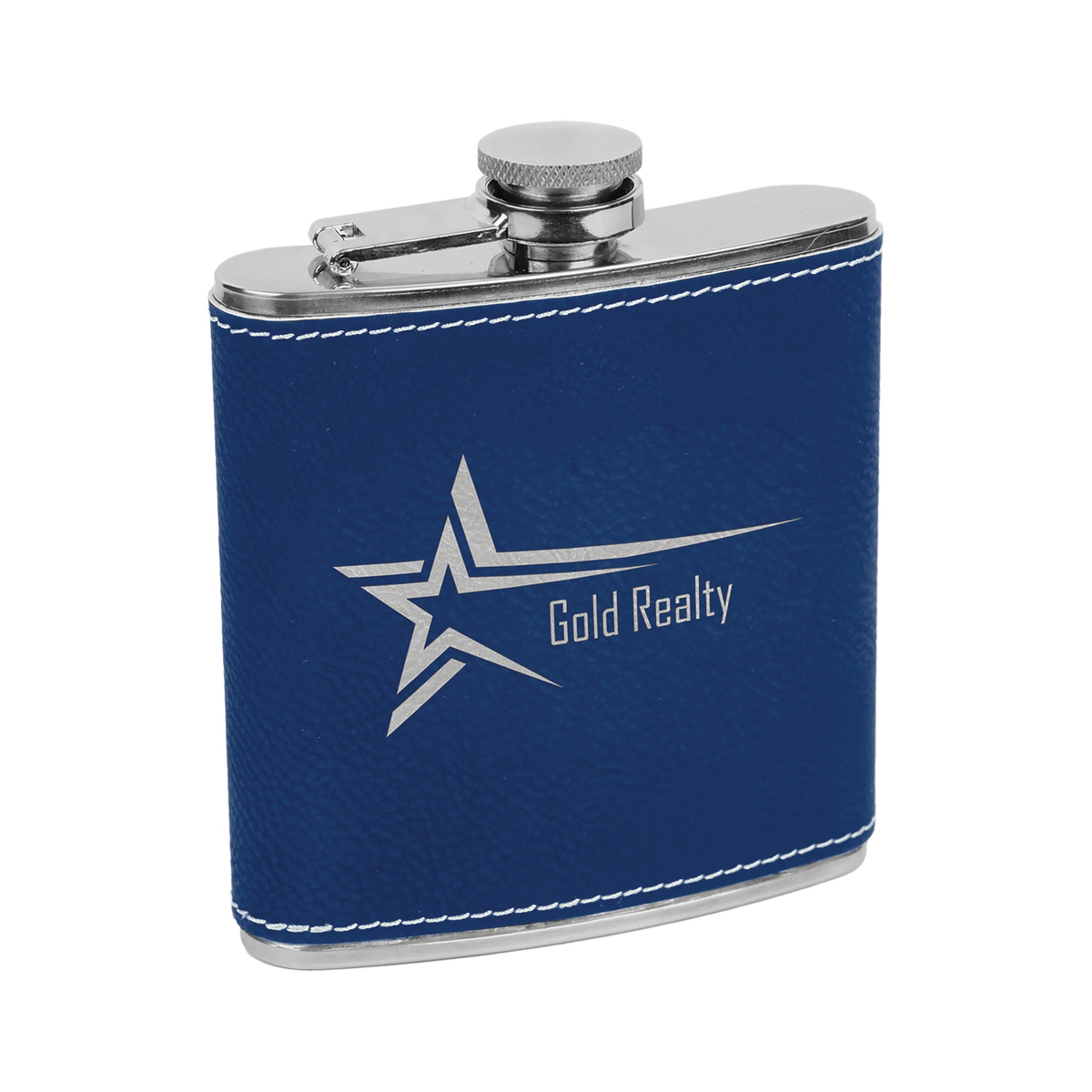 6 oz Leatherette Stainless Steel Flask