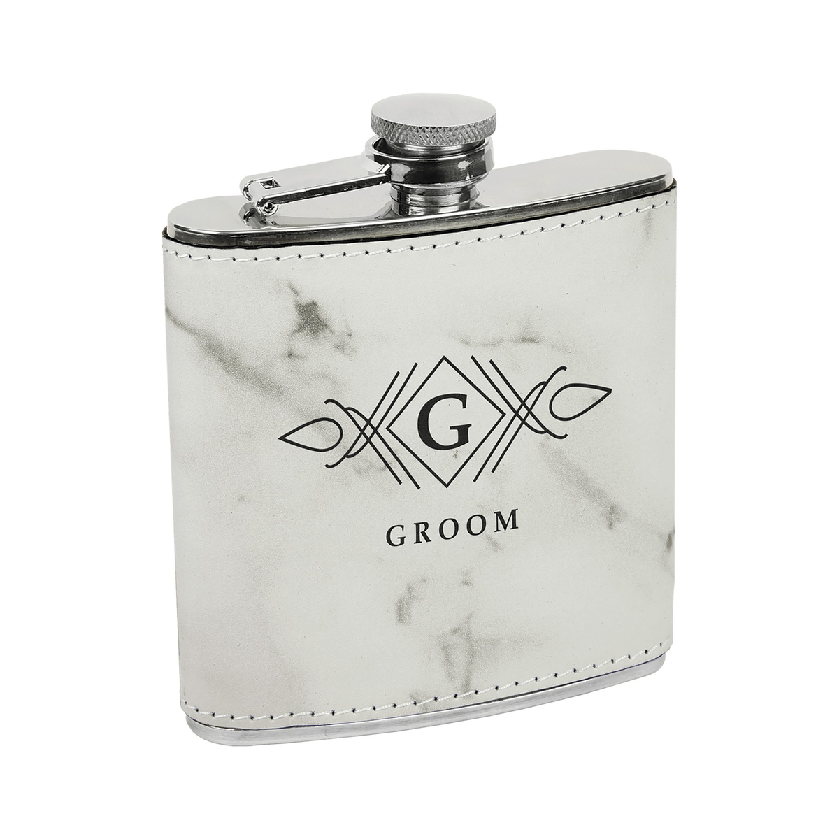 6 oz Leatherette Stainless Steel Flask